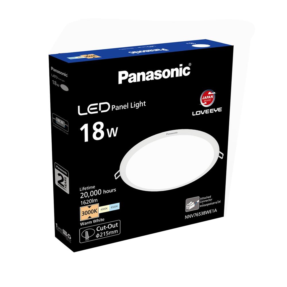 ดาวน์ไลท์ LED PANASONIC NNV76538WE1A 8 นิ้ว 18 วัตต์ WARM WHITE สีขาว
