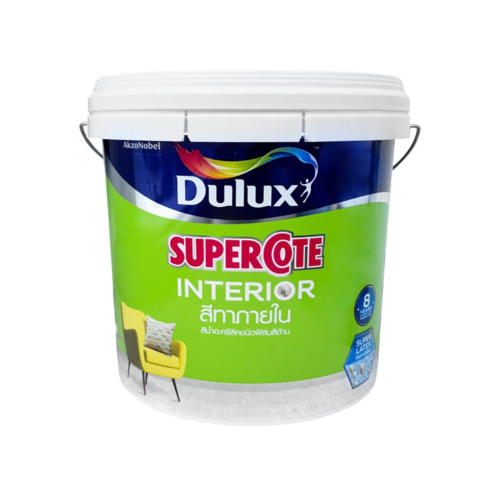 สีน้ำทาภายใน ชนิดด้าน DULUX SUPERCOTE BASE E สีขาว 9 ลิตร