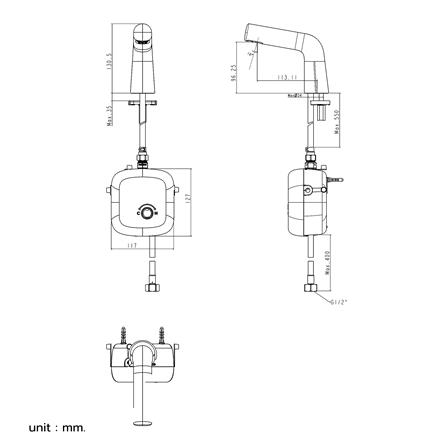 ก๊อกอ่างล้างหน้าอัตโนมัติ AMERICAN STANDARD A-3061-FL-DC_1