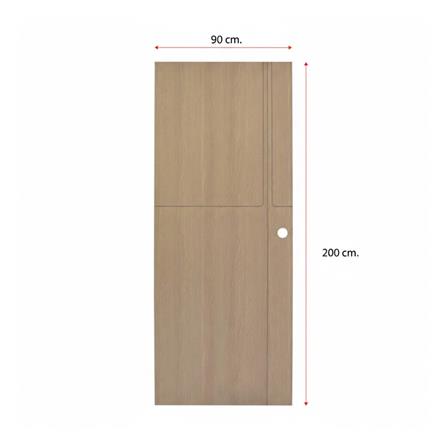ประตูภายใน WPC เจาะลูกบิด MODERNWOOD MWPC01 90x200 ซม. สี HAZELNUT_4
