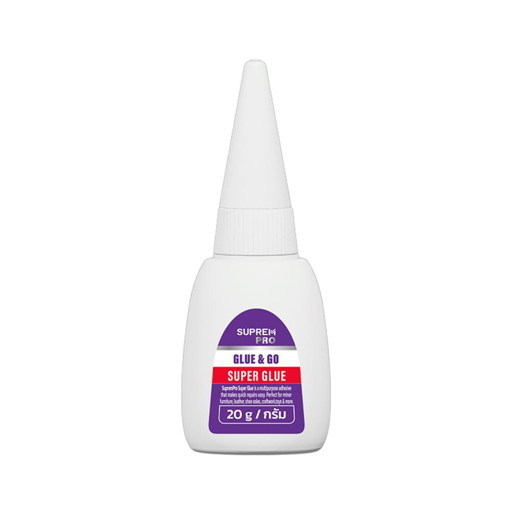 กาวร้อน SUPREM PRO GLUE AND GO 20 กรัม สีใส