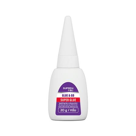 กาวร้อน SUPREM PRO GLUE AND GO 20 กรัม สีใส