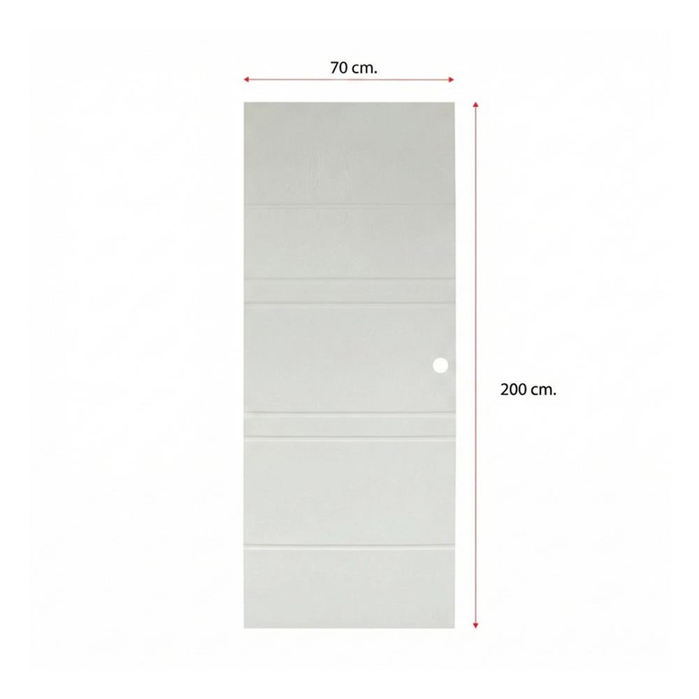 ประตูภายนอก UPVC เจาะลูกบิด MODERNWOOD MWR010 70x200 ซม. สีขาว