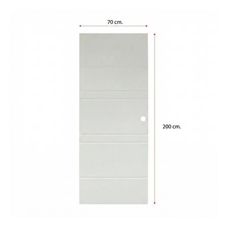 ประตูภายนอก UPVC เจาะลูกบิด MODERNWOOD MWR010 70x200 ซม. สีขาว_4