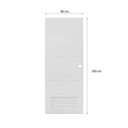 ประตูห้องน้ำ UPVC เจาะลูกบิด MODERNWOOD MLIR010 80x200 ซม. สีขาว_4
