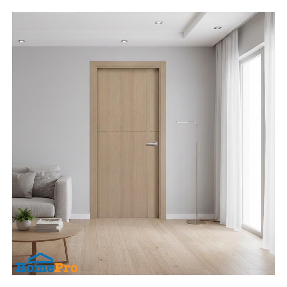 ประตูภายใน WPC เจาะลูกบิด MODERNWOOD MWPC01 70x200 ซม. สี HAZELNUT