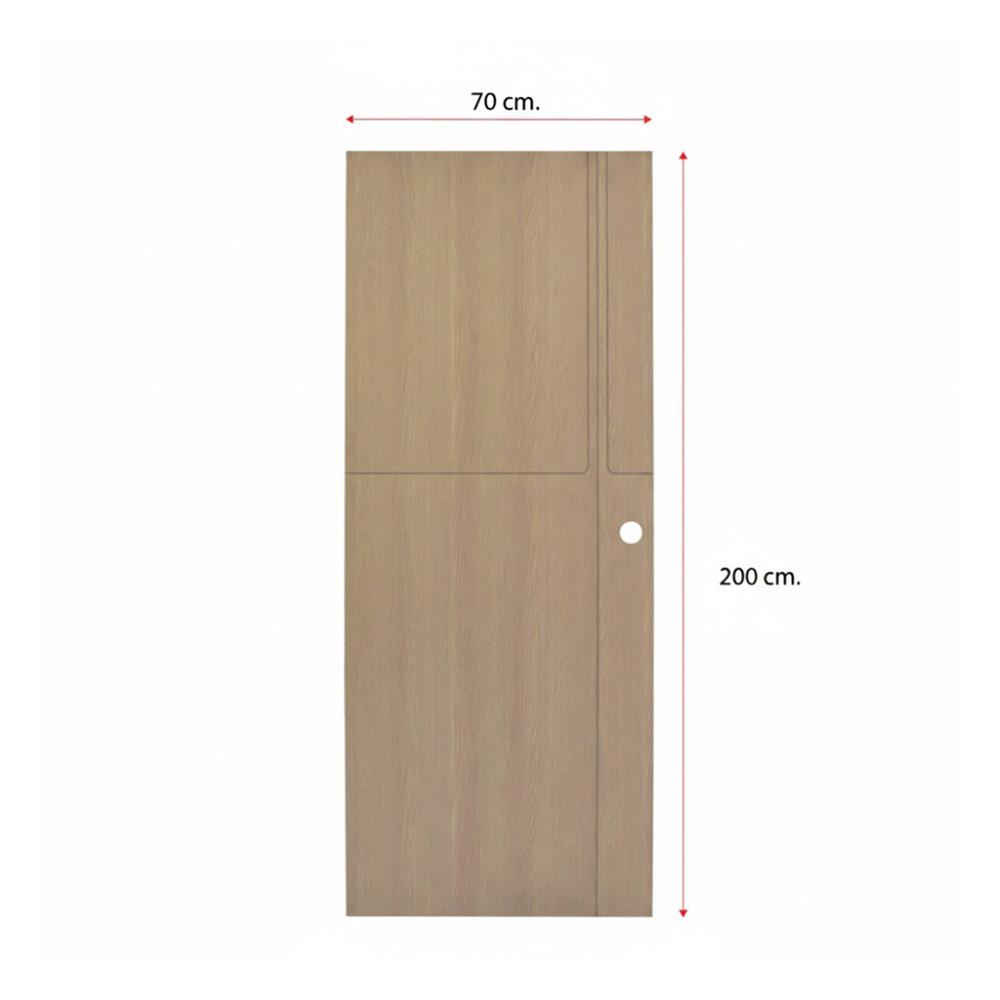 ประตูภายใน WPC เจาะลูกบิด MODERNWOOD MWPC01 70x200 ซม. สี HAZELNUT