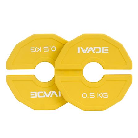 แผ่นน้ำหนัก IVADE สีเหลือง 0.5 กก. 2 แผ่น_1