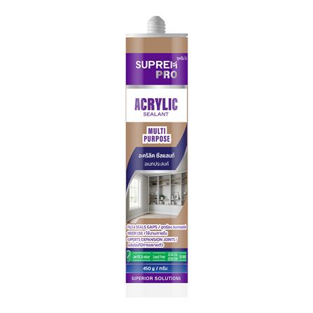 ยาแนวอะคริลิก SUPREMPRO MULTI PURPOSE 450 กรัม สีน้ำตาลอัลมอนด์_0
