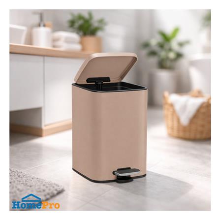 ถังขยะเหยียบเหลี่ยม HOMEPRO MINIMAL 5 ลิตร สีน้ำตาล_2