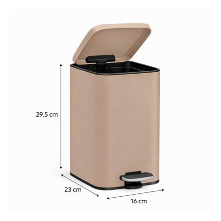 ถังขยะเหยียบเหลี่ยม HOMEPRO MINIMAL 5 ลิตร สีน้ำตาล_3