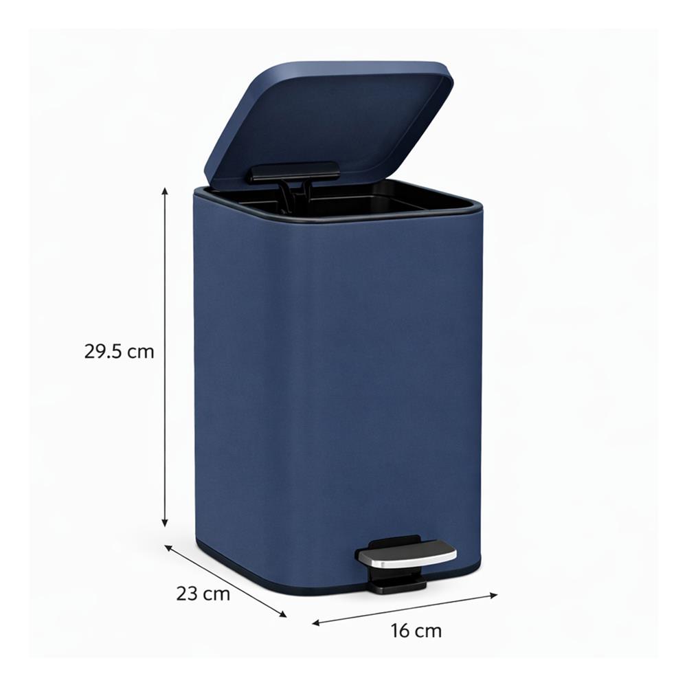 ถังขยะเหยียบเหลี่ยม HOMEPRO MINIMAL 5 ลิตร สีน้ำเงิน