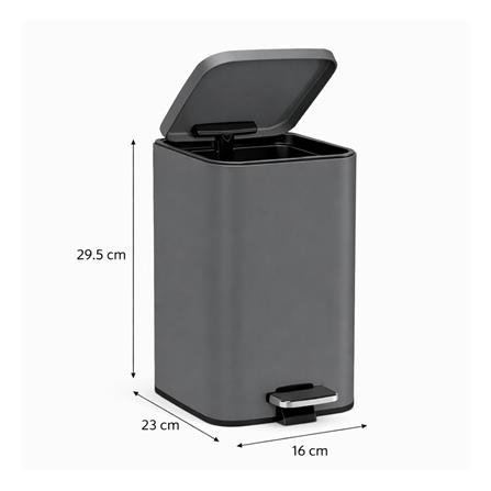 ถังขยะเหยียบเหลี่ยม HOMEPRO MINIMAL 5 ลิตร สีดำ_3