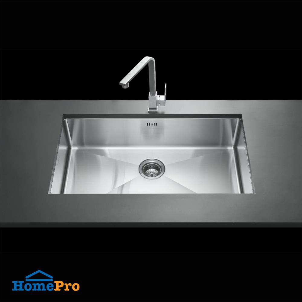 ซิงค์ฝัง 1 หลุม MEX BSQ77 81 ซม. สีเงิน
