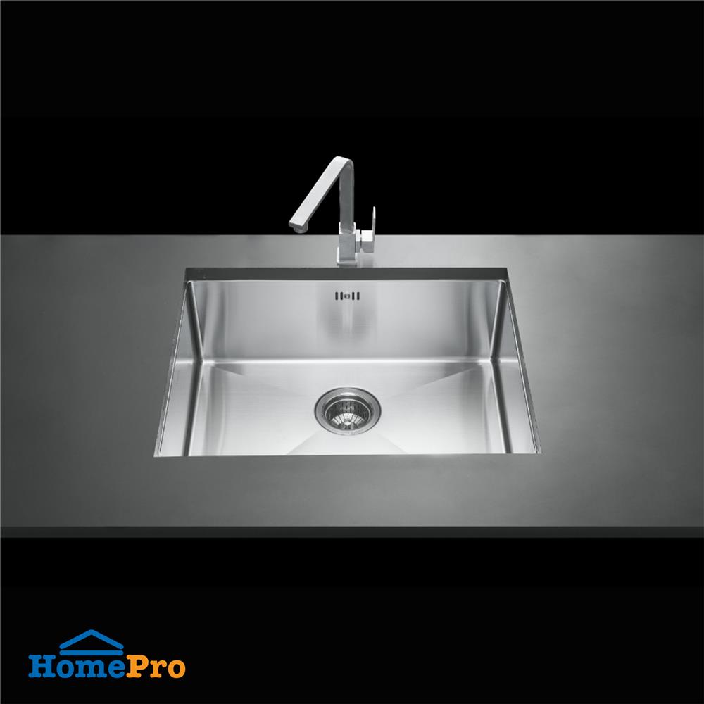 ซิงค์ฝัง 1 หลุม MEX BSQ55 59 ซม. สีเงิน