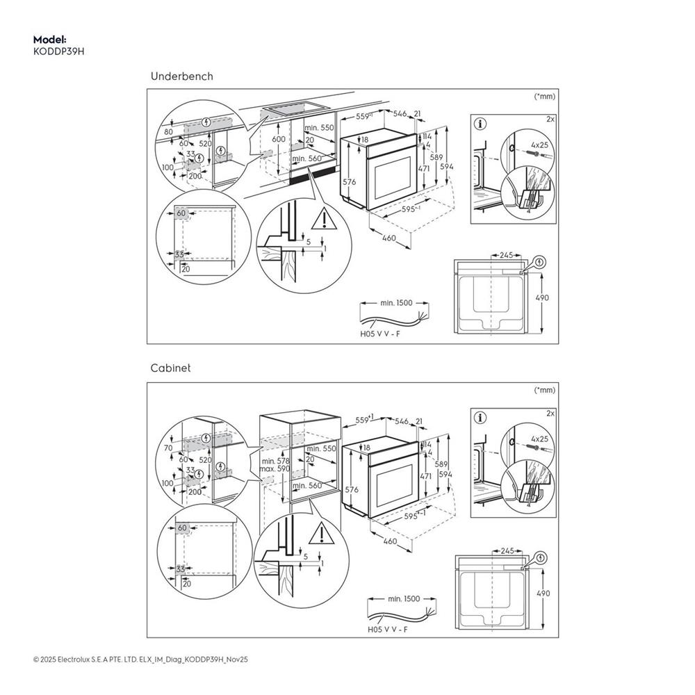 เตาอบฝังดิจิตอล ELECTROLUX KODDP39H