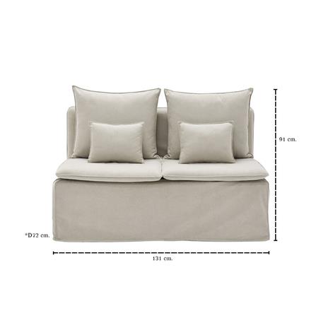 โซฟา 2 ที่นั่ง KONCEPT OKINA 19243220 สีครีม_4