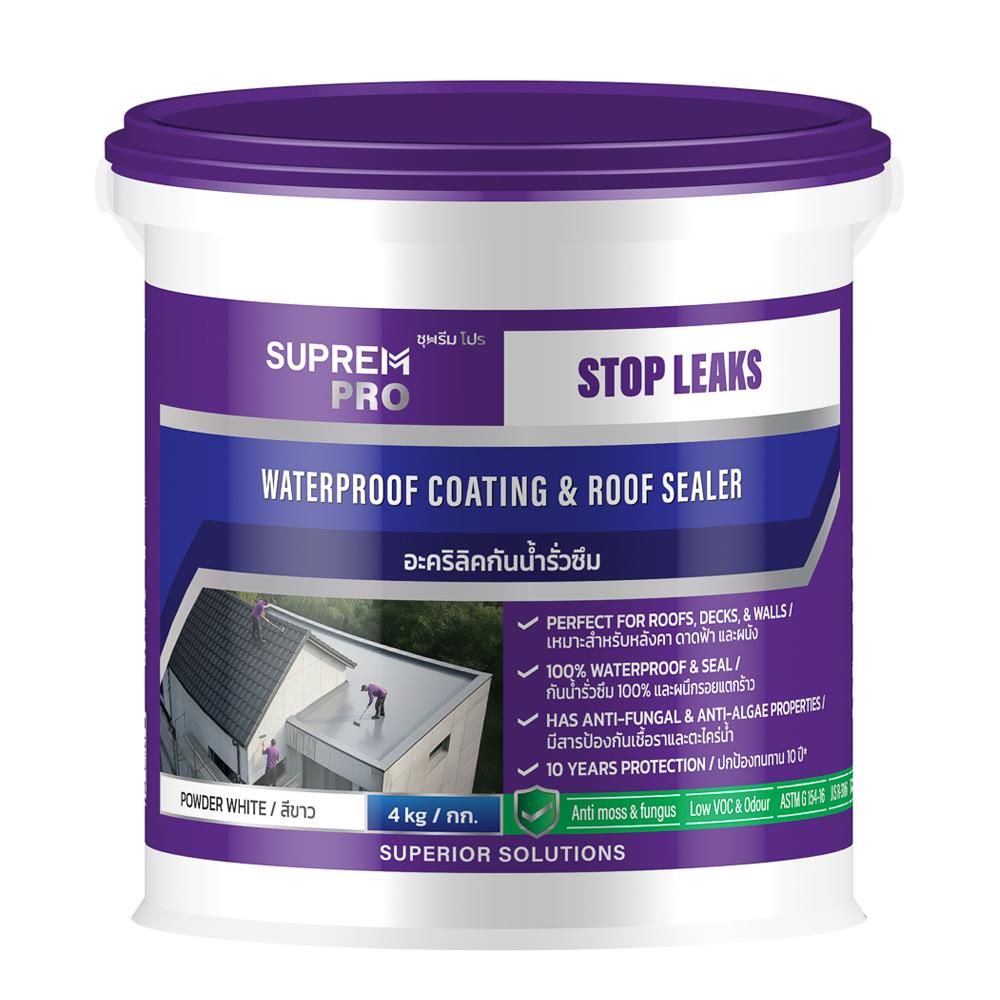 อะคริลิคกันซึม SUPREM PRO 4 กก. สีขาว