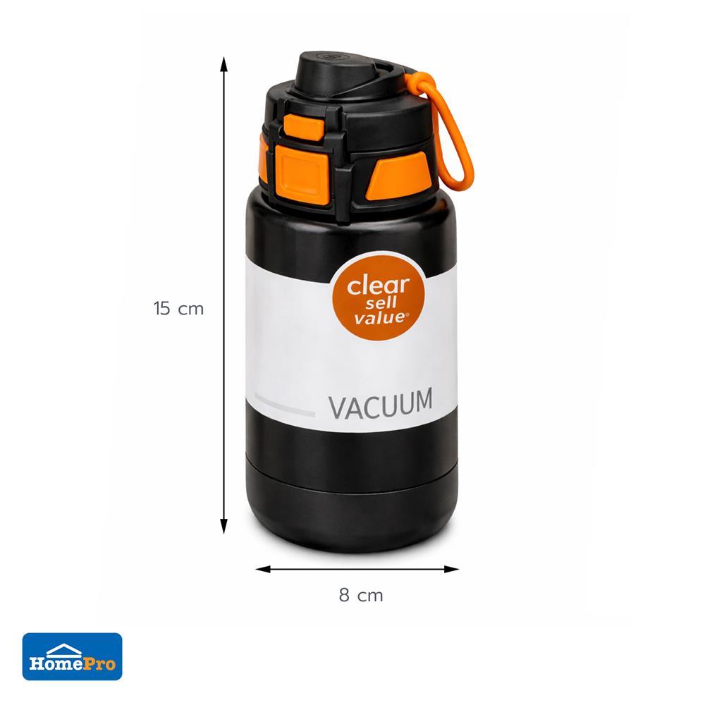 กระบอกน้ำพลาสติก HOMEPRO TRITAN CLEARGO 0.42 ลิตร สีดำ