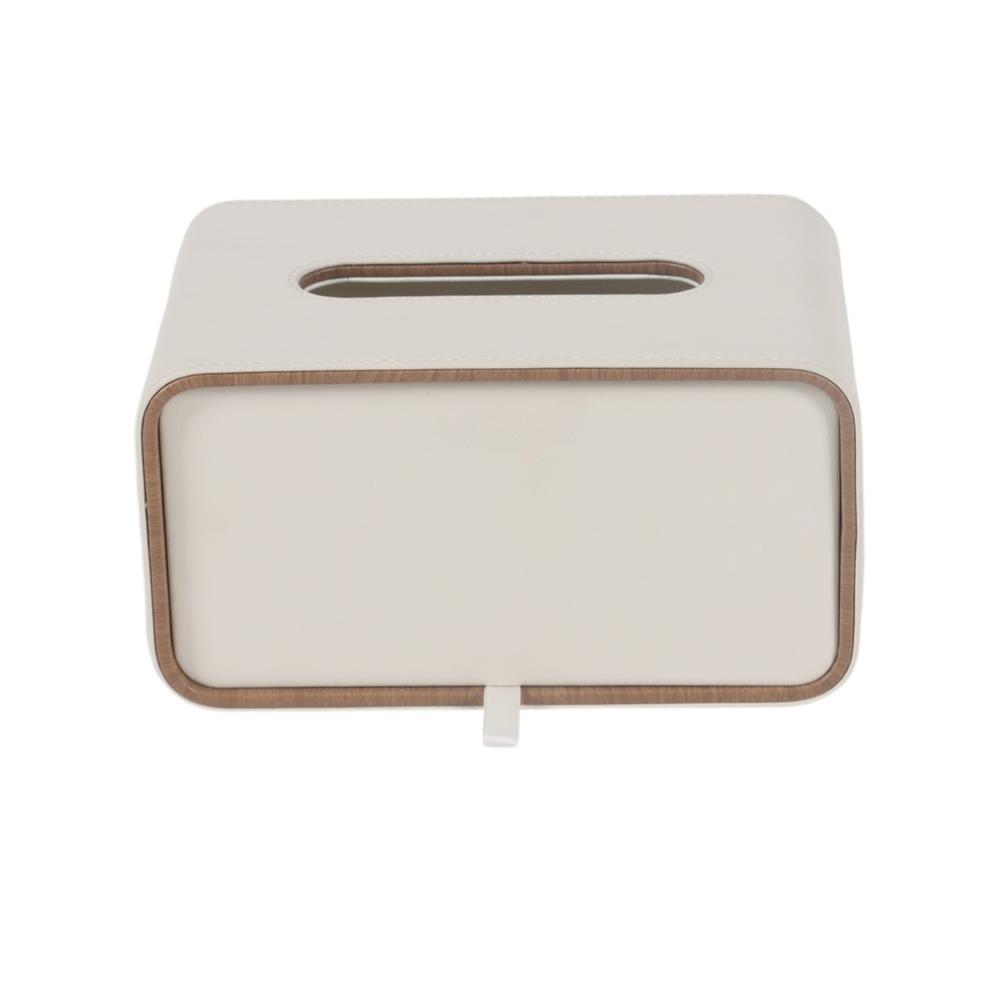 กล่องทิชชู่ PU HOMEPRO COZY SQUARE สีขาว