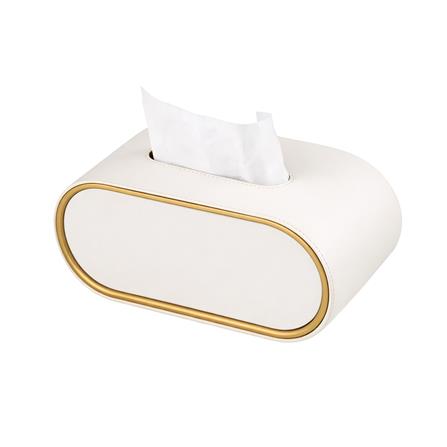 กล่องทิชชู่ PU HOMEPRO COZY OVAL สีขาว_0