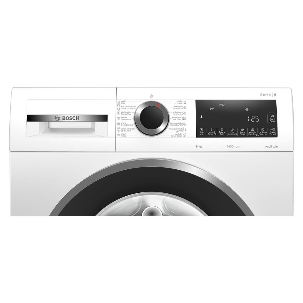 เครื่องซักผ้าฝาหน้า BOSCH WGG444E2TH 9 กก. 1400 RPM อินเวอร์เตอร์ สีขาว