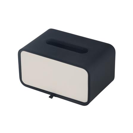 กล่องทิชชู่ PU HOMEPRO COZY SQUARE สีดำ_0