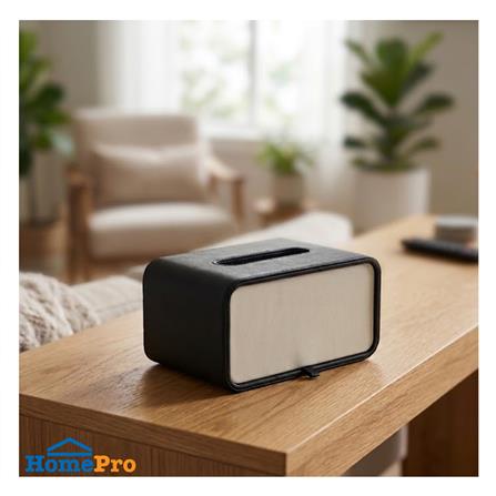 กล่องทิชชู่ PU HOMEPRO COZY SQUARE สีดำ_2
