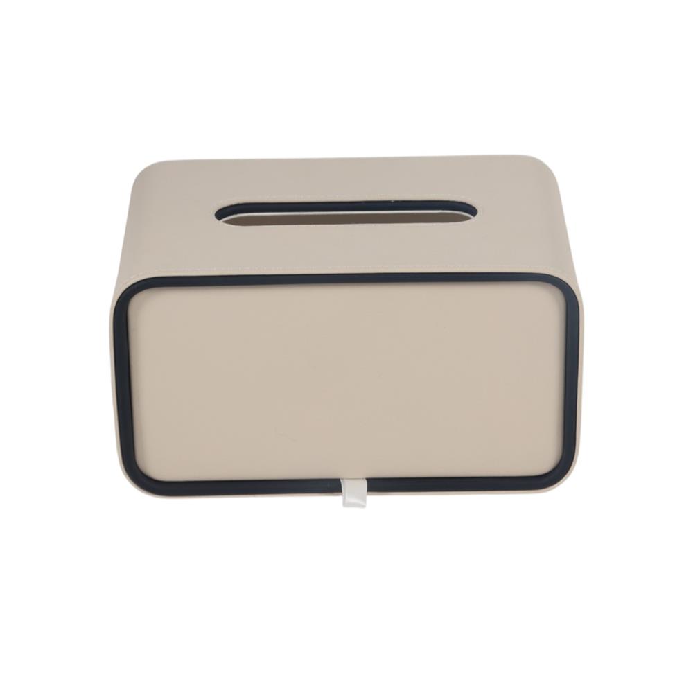 กล่องทิชชู่ PU HOMEPRO COZY SQUARE สีเบจ