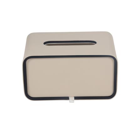 กล่องทิชชู่ PU HOMEPRO COZY SQUARE สีเบจ_1