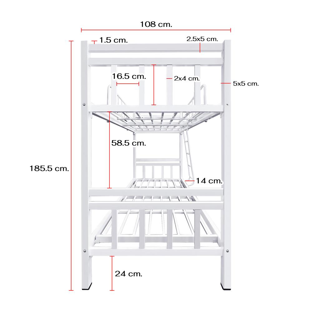 เตียง 2 ชั้น THAIBULL SSTSIL2F-0141 สีขาว