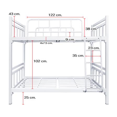 เตียง 2 ชั้น THAIBULL SSTSIL2F-0141 สีขาว_8
