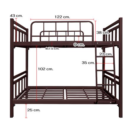 เตียง 2 ชั้น THAIBULL SSTSIL2F-0141 สีน้ำตาล_8