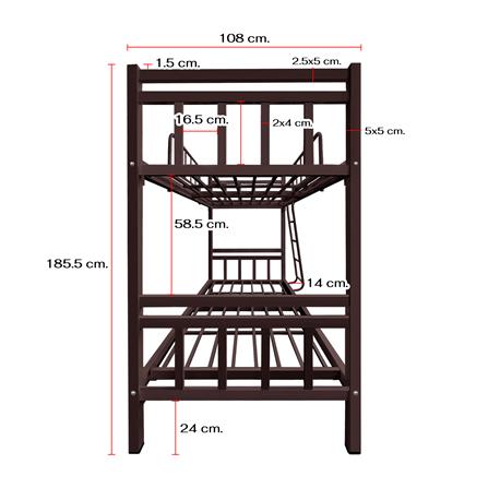เตียง 2 ชั้น THAIBULL SSTSIL2F-0141 สีน้ำตาล_9