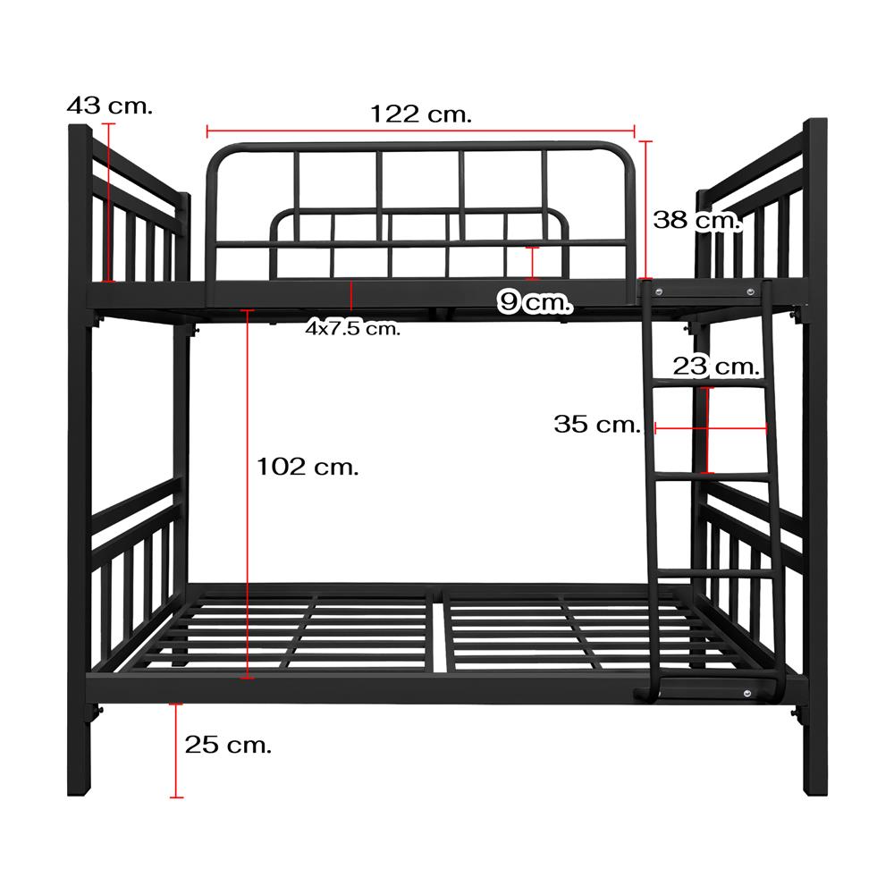 เตียง 2 ชั้น THAIBULL SSTSIL2F-0141 สีดำ