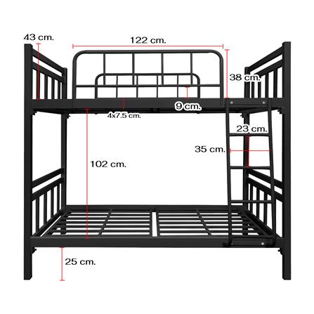 เตียง 2 ชั้น THAIBULL SSTSIL2F-0141 สีดำ_8