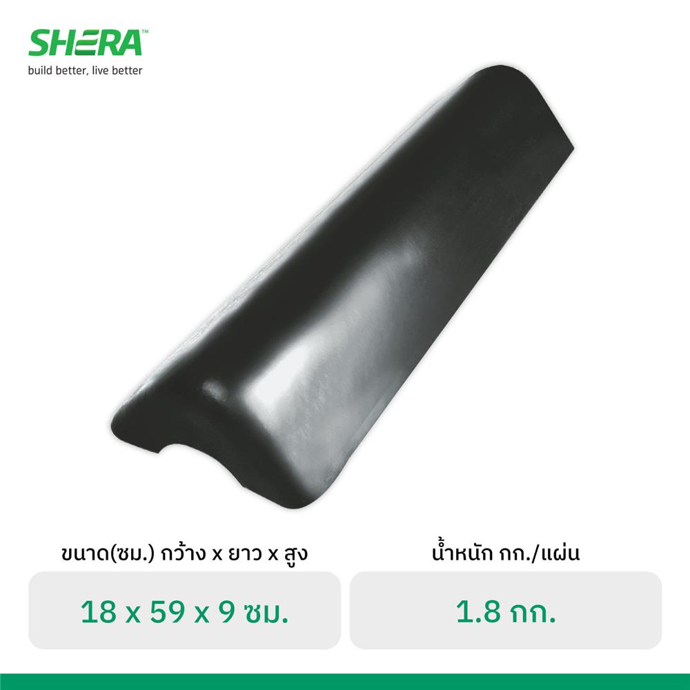 ครอบตกแต่งปิดชาย ลอนคู่ เฌอร่า 18x 59x9 ซม. สีนิกเกิล เกรย์