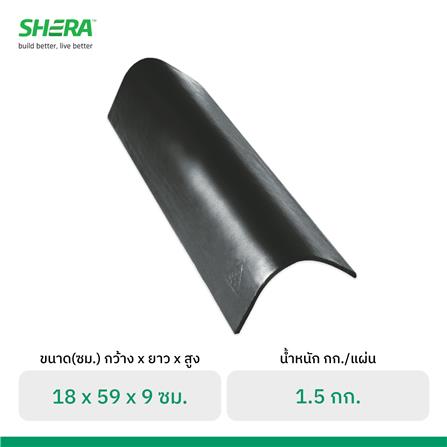 ครอบตกแต่งปิดข้าง ลอนคู่ เฌอร่า 18x59x9 ซม. สีนิกเกิล เกรย์_2