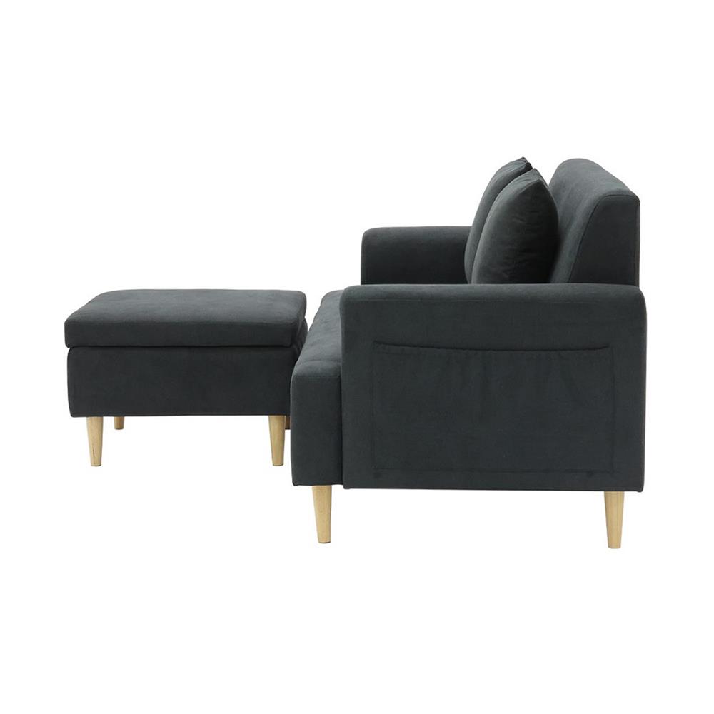 โซฟา 2 ที่นั่ง SB FURNITURE GIPZY 19231516 สีเทาเข้ม