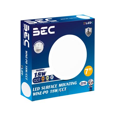 ดาวน์ไลท์ LED BEC WINE-PO 7 นิ้ว 18 วัตต์ DAYLIGHT/COOL WHITE/WARM WHITE สีขาว_2