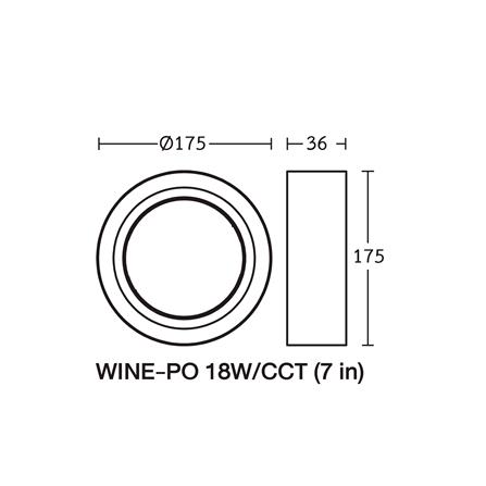 ดาวน์ไลท์ LED BEC WINE-PO 7 นิ้ว 18 วัตต์ DAYLIGHT/COOL WHITE/WARM WHITE สีขาว_4