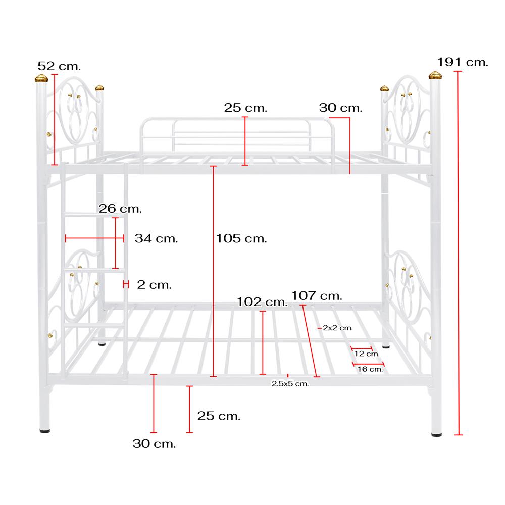 เตียง 2 ชั้น THAIBULL SSTLOT2F-0141 สีขาว