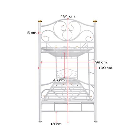 เตียง 2 ชั้น THAIBULL SSTLOT2F-0141 สีขาว_10
