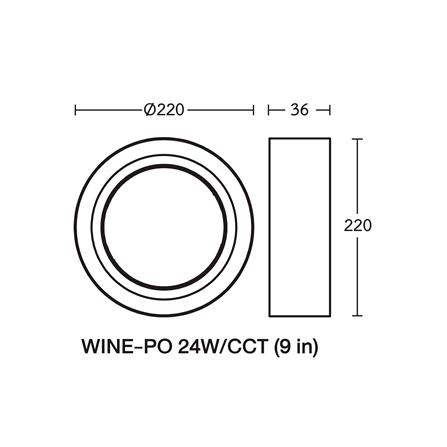 ดาวน์ไลท์ LED BEC WINE-PO 9 นิ้ว 24 วัตต์ DAYLIGHT/COOL WHITE/WARM WHITE สีขาว_4