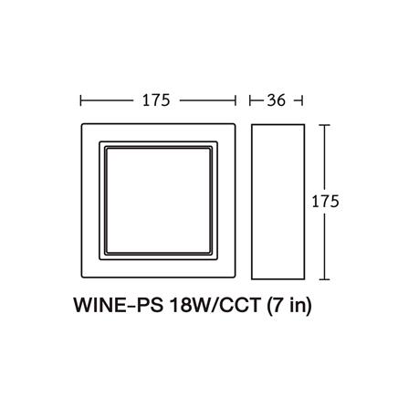 ดาวน์ไลท์ LED BEC WINE-PS 7 นิ้ว 18 วัตต์ DAYLIGHT/COOL WHITE/WARM WHITE สีขาว_4