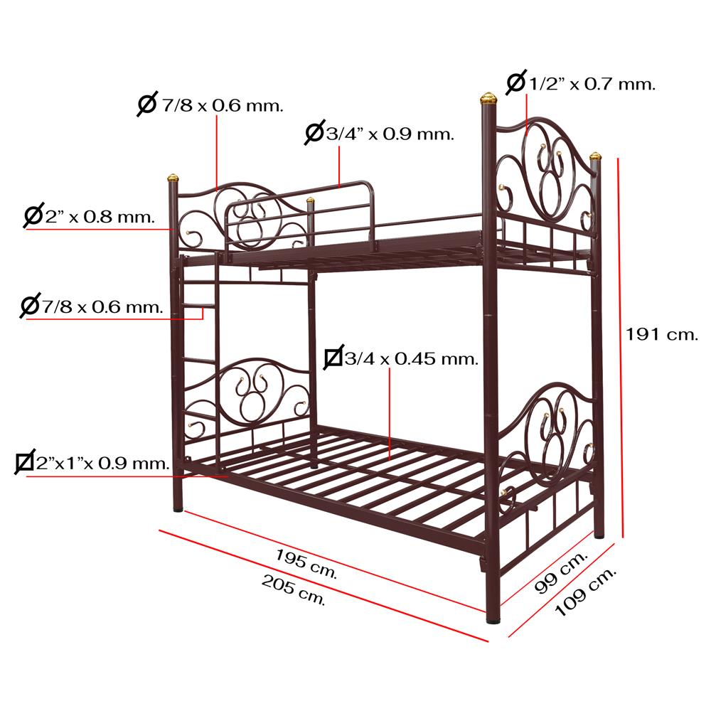 เตียง 2 ชั้น THAIBULL SSTLOT2F-0141 สีน้ำตาล