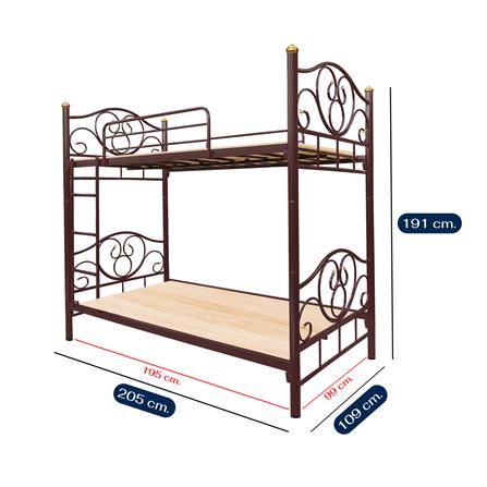 เตียง 2 ชั้น THAIBULL SSTLOT2F-0141 สีน้ำตาล_8