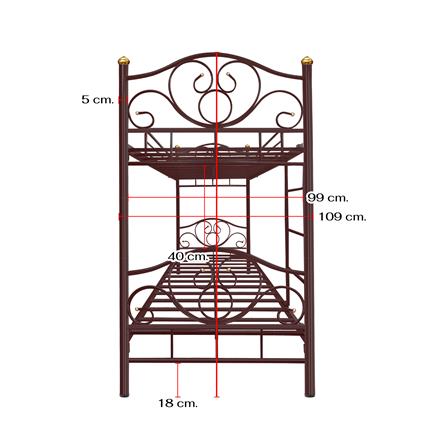 เตียง 2 ชั้น THAIBULL SSTLOT2F-0141 สีน้ำตาล_10