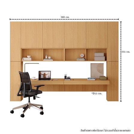 ชุดโต๊ะทำงาน SB BUILT IN WISEST 19239330 สี MONACO OAK_3