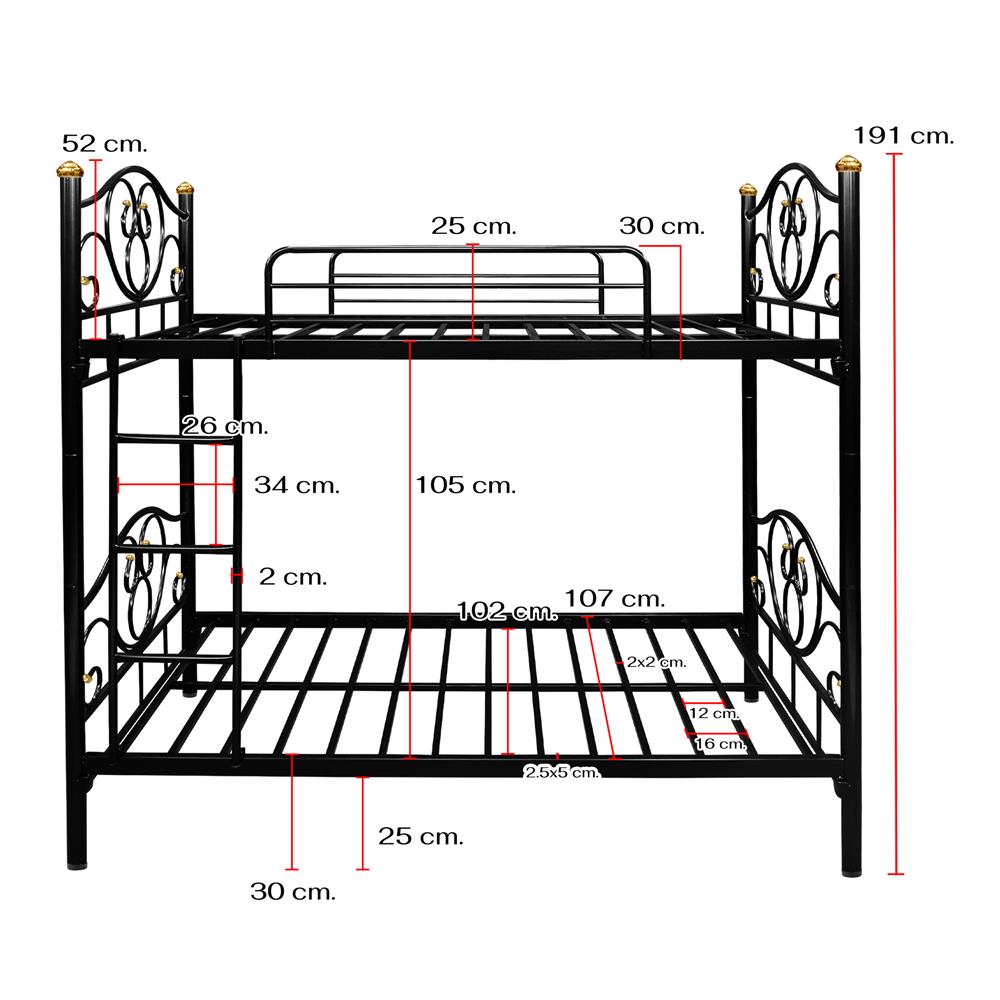 เตียง 2 ชั้น THAIBULL SSTLOT2F-0141 สีดำ